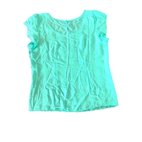 AGB PL Floral Embroidered Mesh Sheer Blouse PL - Picture 5 of 5